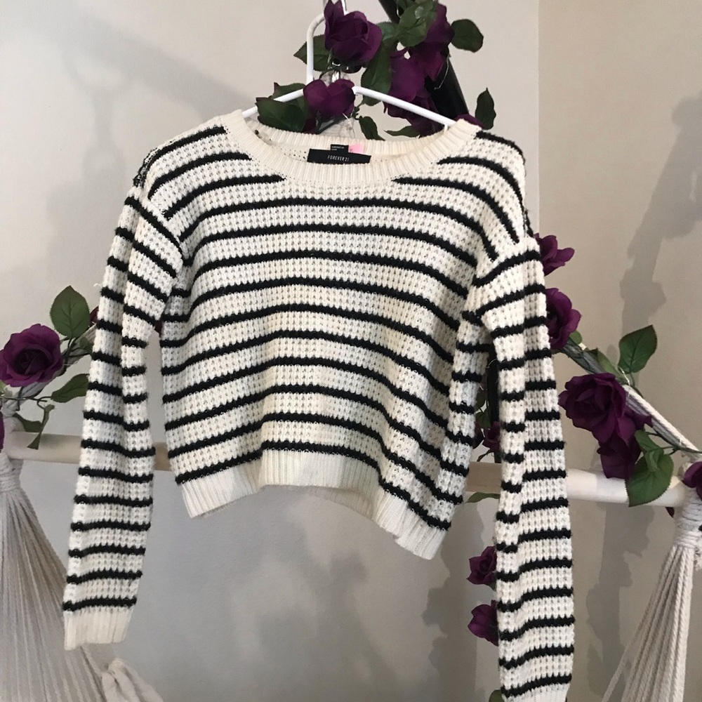 cropped knit sweater